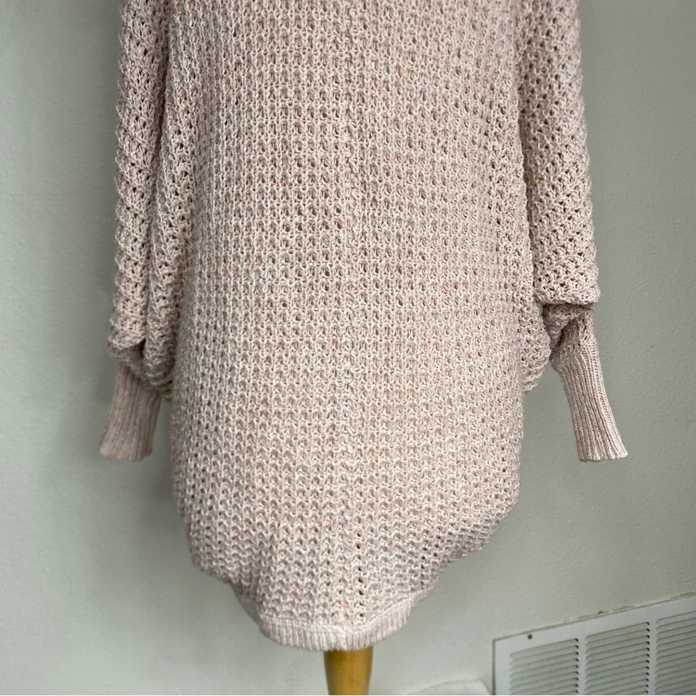 American Eagle Women's Pink Speckle Open Cocoon Knit Cardigan XS/S Cottagecore